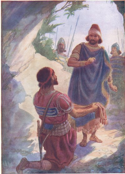 David und Saul in der Höhle von Arthur Twidle